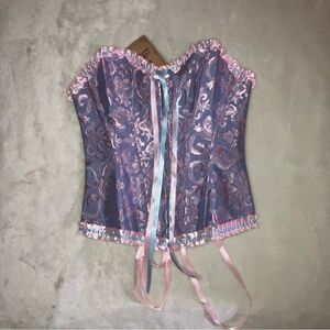 Elegant Pink and Blue Women's Top